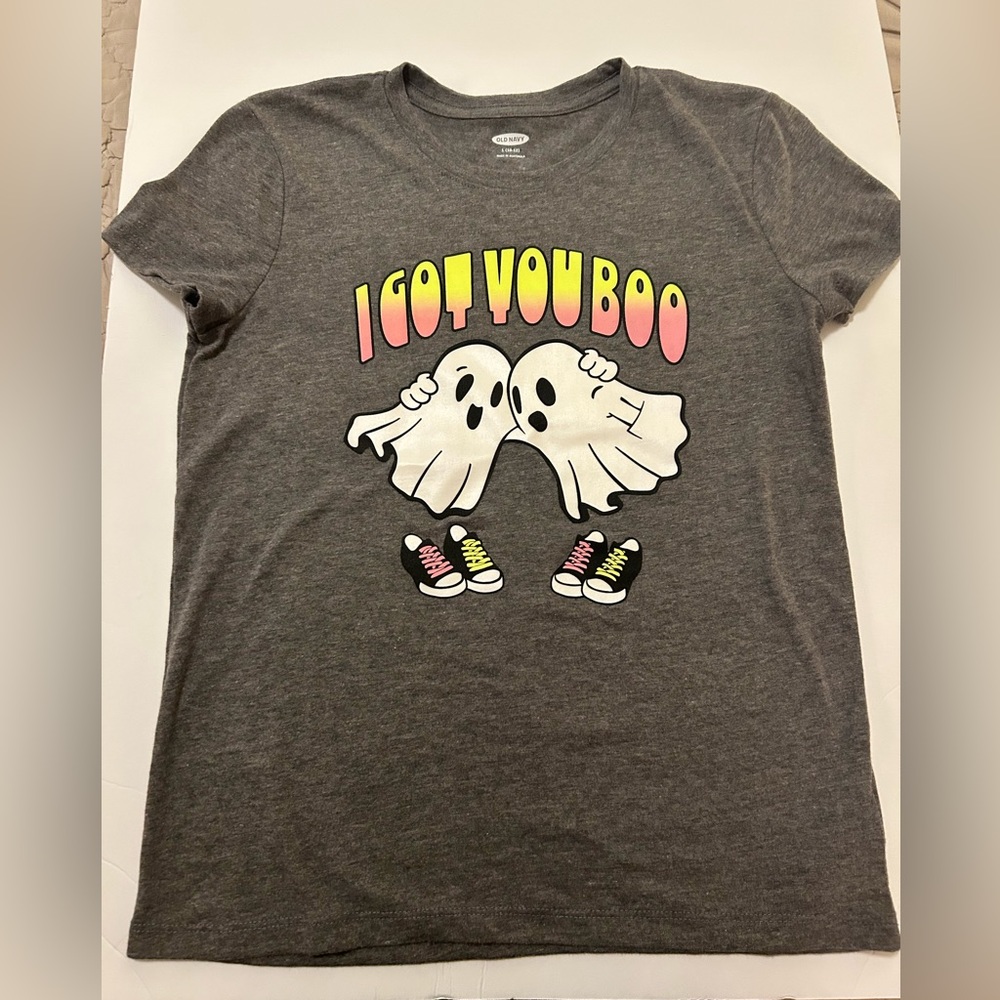 Old Navy girls 10/12 short sleeve Halloween graphic t-shirt glow in the dark